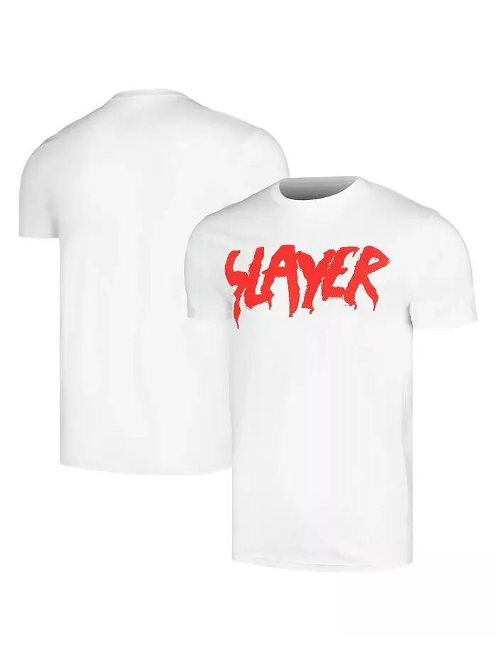 Мужская белая футболка с логотипом Slayer Drip Global Merch — белый