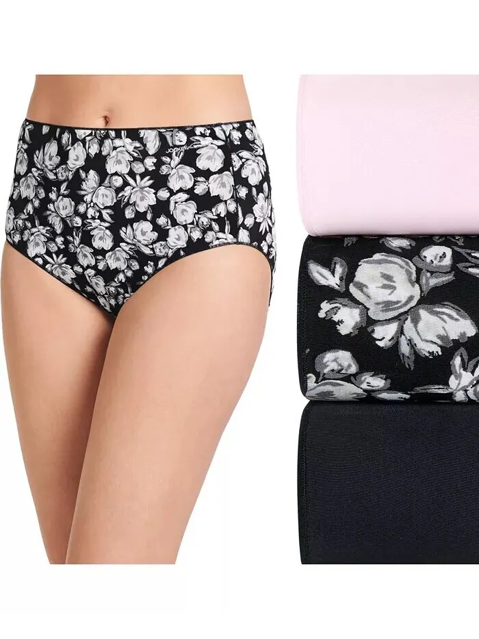 Женские 3 шт. Нижнее белье Promise No Panty Line 1772 Jockey — изображение 1 из 3, черный/розовый