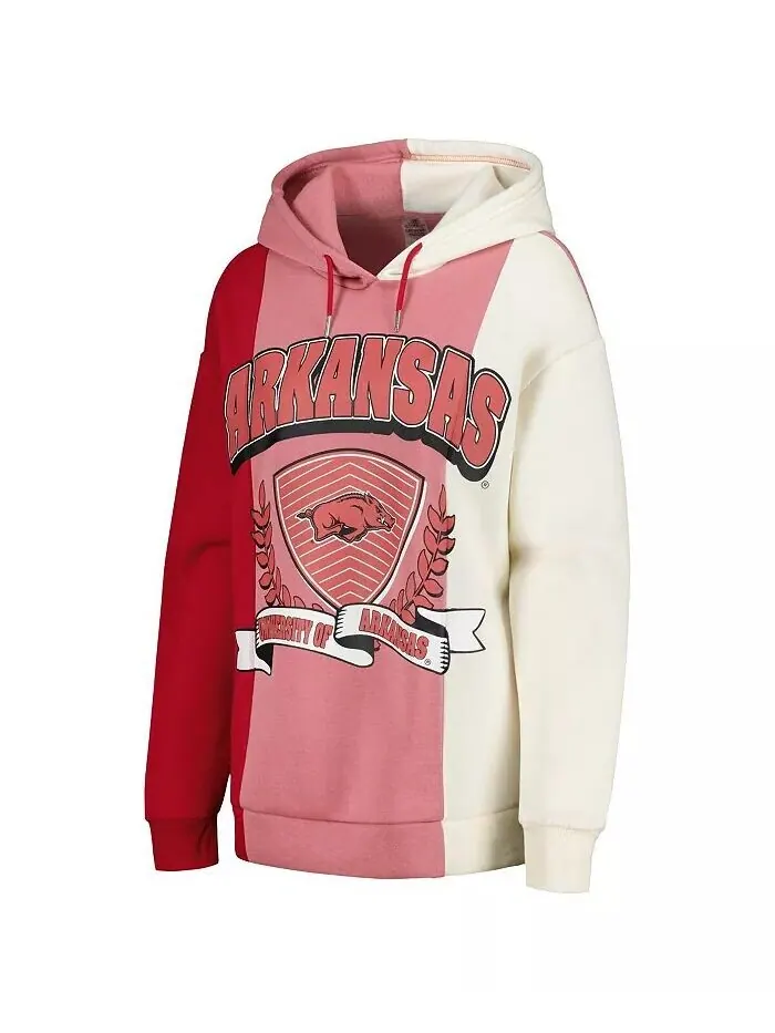 Женская толстовка с капюшоном Cardinal Arkansas Razorbacks Hall of Fame с цветными блоками Gameday — изображение 2 из 3