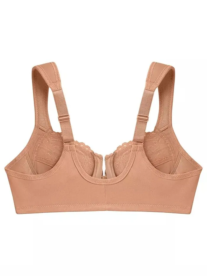 Женский бюстгальтер Wonderwire Front Close Bra для полных женщин больших размеров 1245 Glamorise — изображение 3 из 6