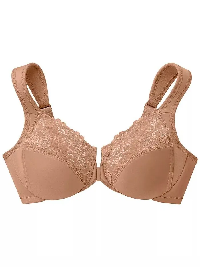 Женский бюстгальтер Wonderwire Front Close Bra для полных женщин больших размеров 1245 Glamorise — изображение 4 из 6