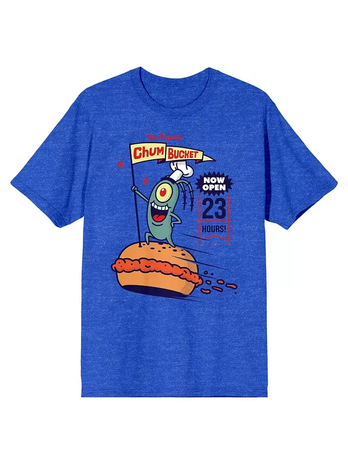 Мужская футболка с коротким рукавом Plankton The Original Chum Bucket Royal Heather, размер 3XL — синий