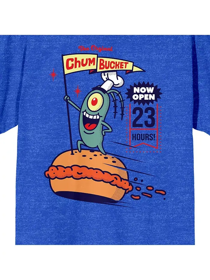 Мужская футболка с коротким рукавом Plankton The Original Chum Bucket Royal Heather, размер 3XL — изображение 2 из 3, синий