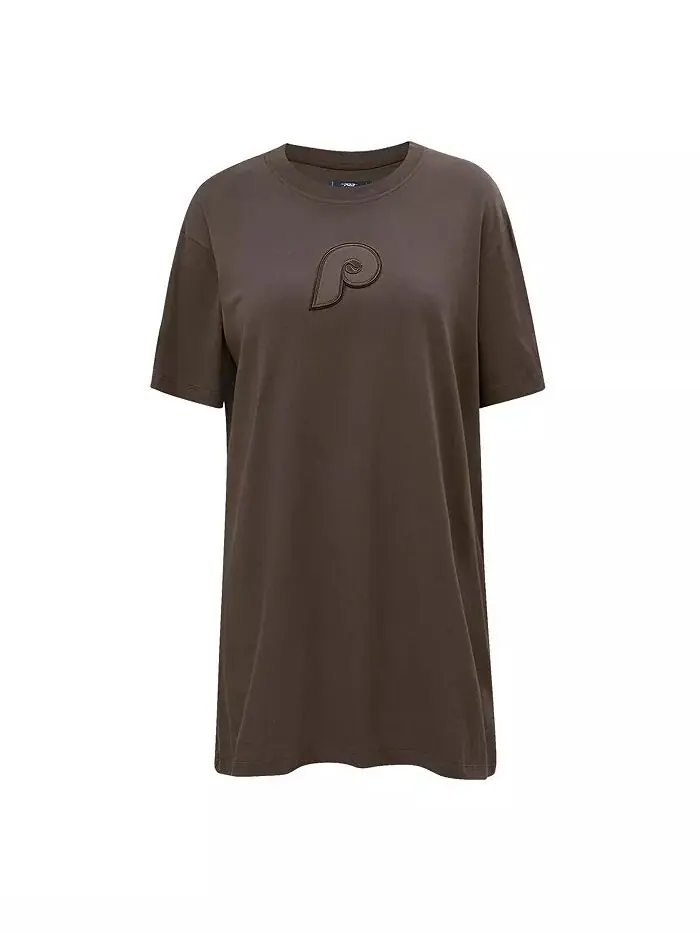 Женское коричневое платье-футболка Philadelphia Phillies Neutral Pro Standard — изображение 3 из 4