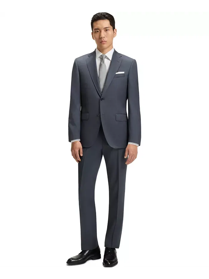 BOSS by Men's Virgin-Wool Serge Suit Jacket – Жакет мужской костюмный из чистой шерсти саржевого — изображение 1 из 4