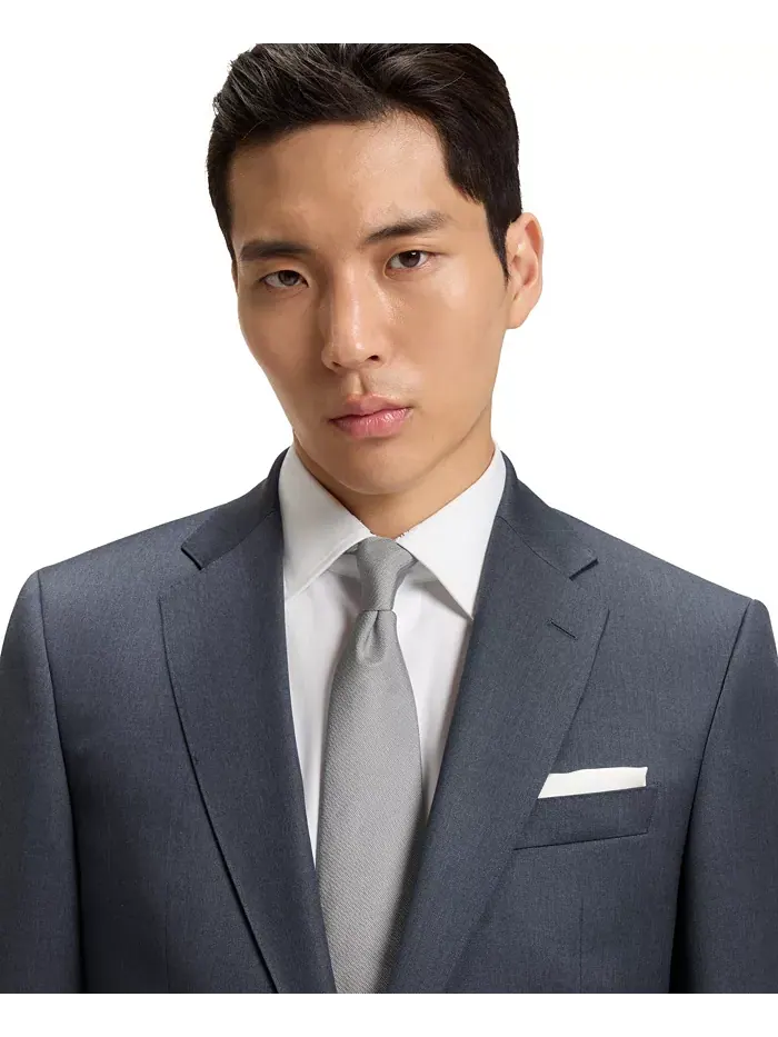 BOSS by Men's Virgin-Wool Serge Suit Jacket – Жакет мужской костюмный из чистой шерсти саржевого — изображение 4 из 4