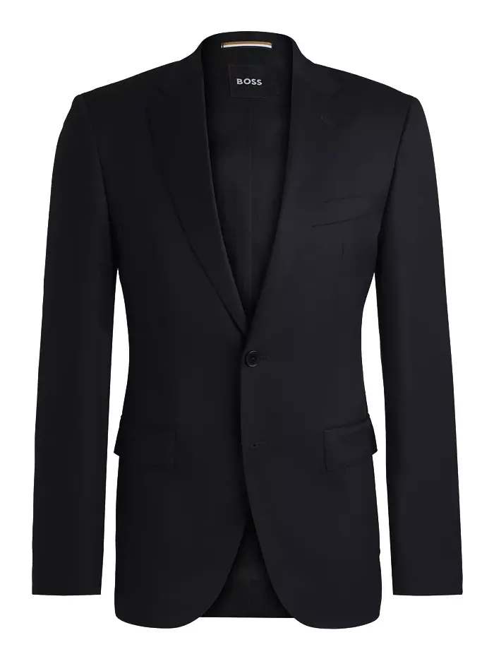 BOSS by Men's Virgin-Wool Serge Suit Jacket – Жакет мужской костюмный из чистой шерсти саржевого — изображение 2 из 4, синий
