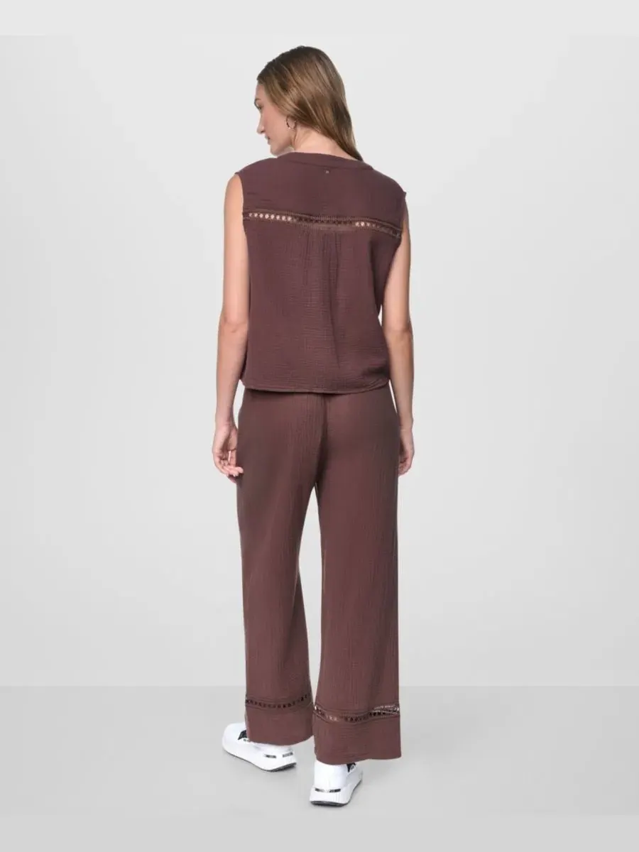 Женская блузка без рукавов с V-образным вырезом Dkny Jeans — изображение 6 из 6, орех