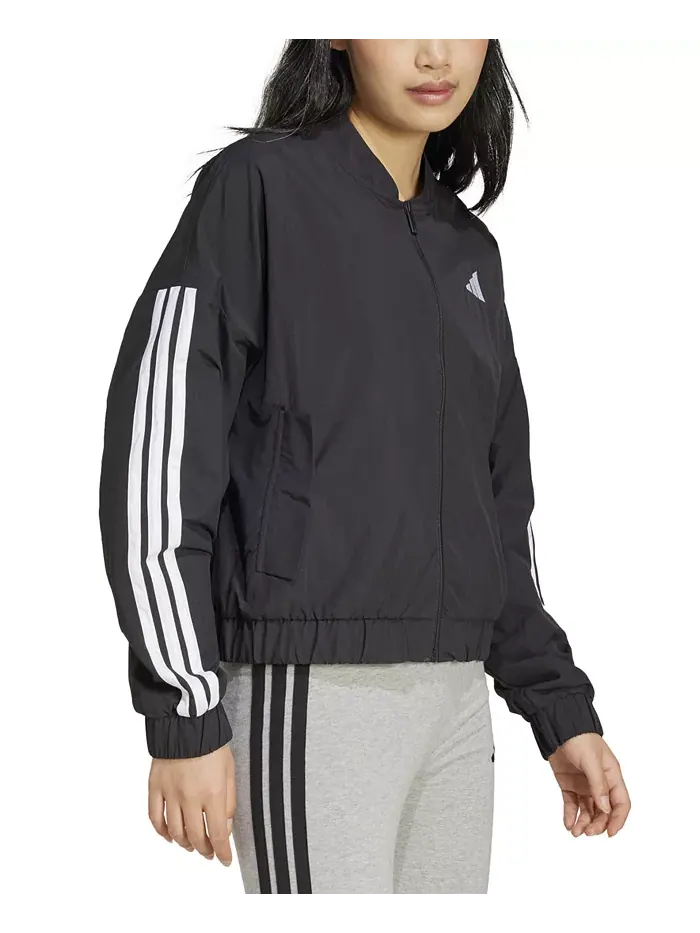 Куртка Adidas Essential 3-Stripes — изображение 3 из 5, черный/белый