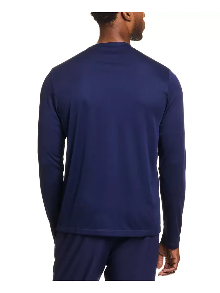 Мужская футболка с длинным рукавом Tech и логотипом Crewneck Reebok — изображение 2 из 3, темно-синий