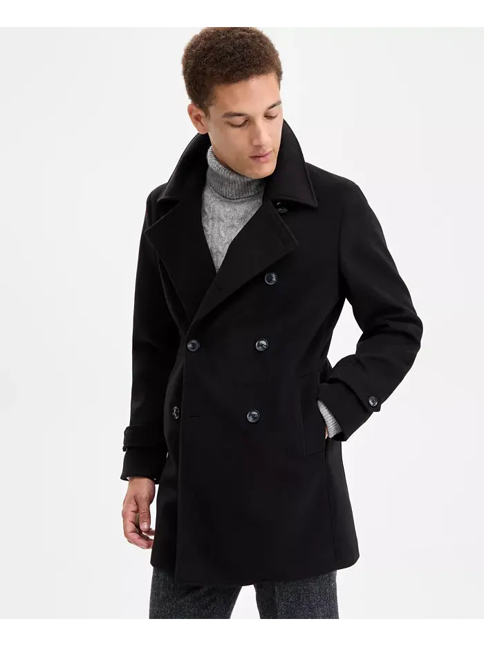 Мужское двубортное пальто классического кроя Tommy Hilfiger