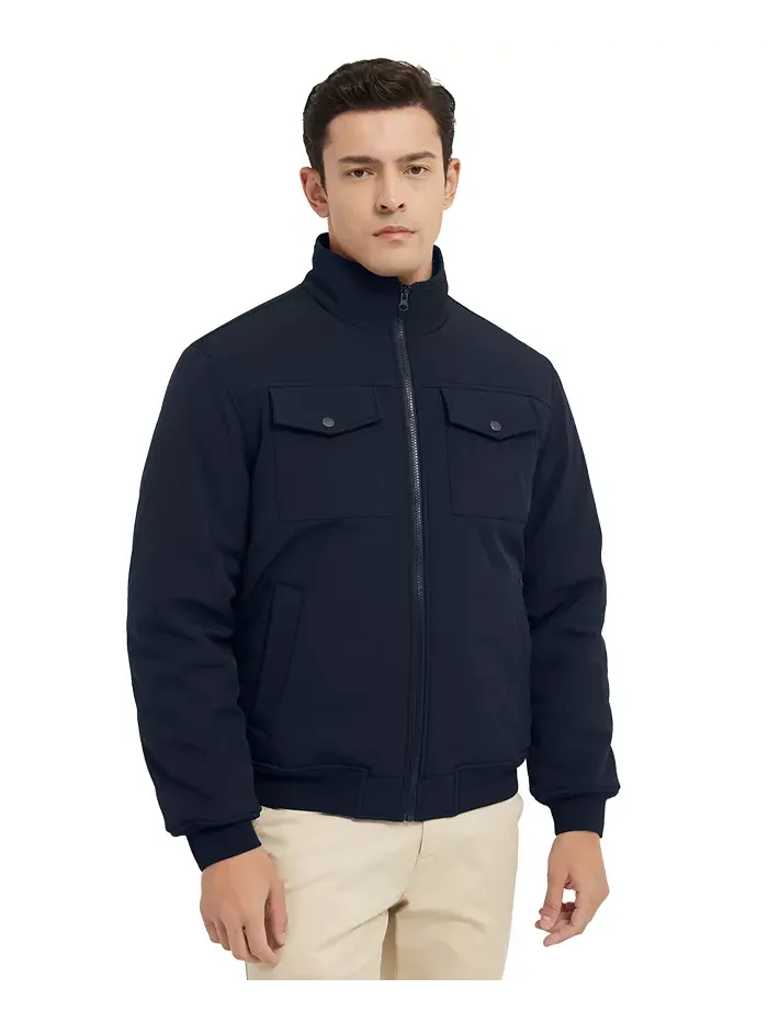Мужская куртка-бомбер утилитарная Stand Collor Softshell Hawke & Co. — синий