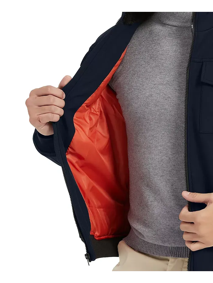 Мужская куртка-бомбер утилитарная Stand Collor Softshell Hawke & Co. — изображение 3 из 4, синий