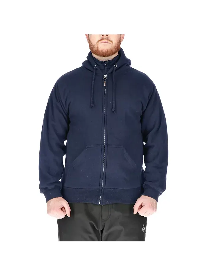 Утепленная толстовка с капюшоном Big & Tall – прочная, теплая, удобная RefrigiWear — изображение 1 из 4, темно-синий