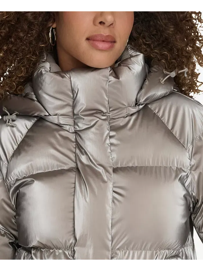 Женская стеганая куртка с капюшоном Puffer Levi's — изображение 13 из 14, черный