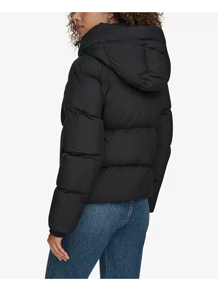Женская стеганая куртка с капюшоном Puffer Levi's — изображение 3 из 14, черный