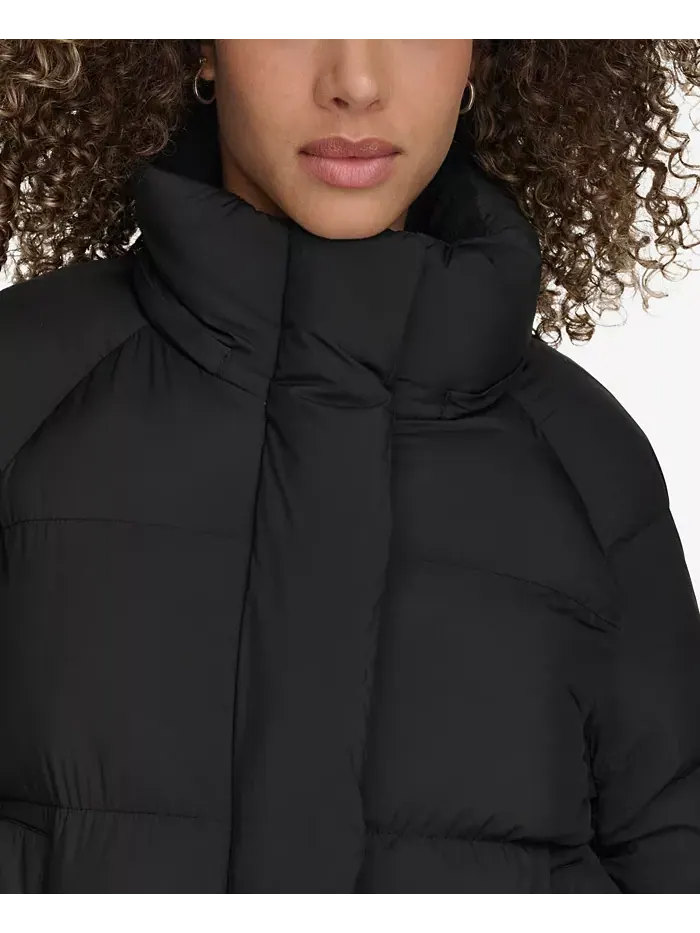 Женская стеганая куртка с капюшоном Puffer Levi's — изображение 7 из 14, черный