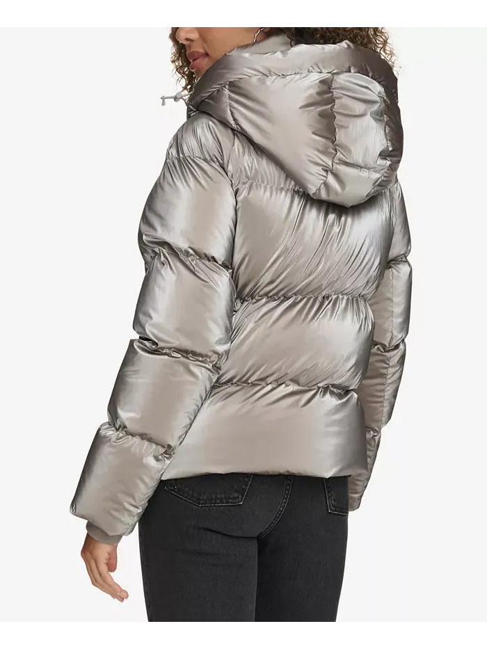 Женская стеганая куртка с капюшоном Puffer Levi's — изображение 9 из 14, черный