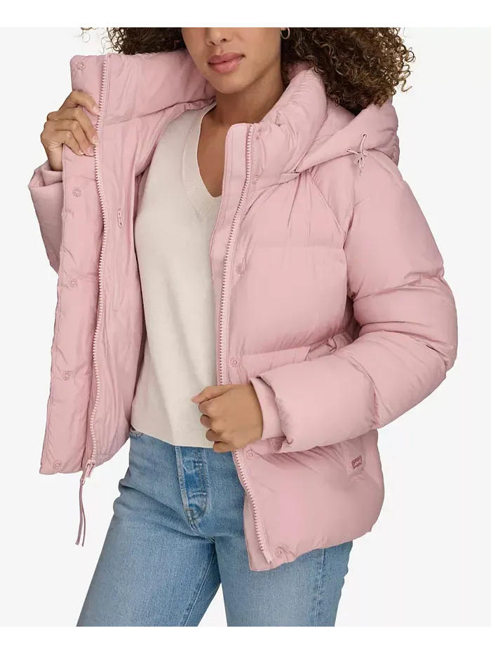 Женская стеганая куртка с капюшоном Puffer Levi's — изображение 2 из 14, мавент