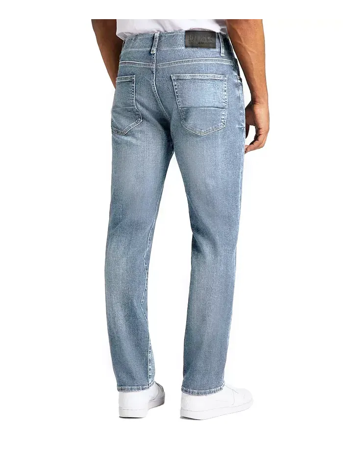 Мужские джинсы Flex Stretch Slim Straight Blu Rock — изображение 2 из 3, светлый синий