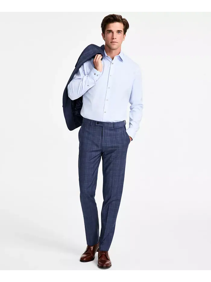 Мужские классические брюки Slim-Fit из шерстяной смеси Calvin Klein
