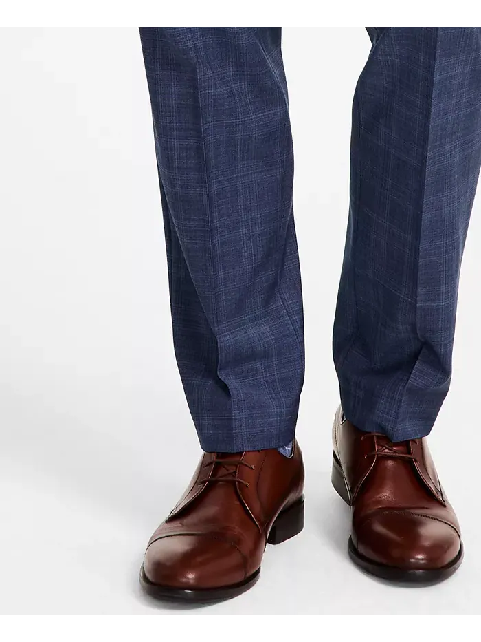 Мужские классические брюки Slim-Fit из шерстяной смеси Calvin Klein — изображение 5 из 7, синий