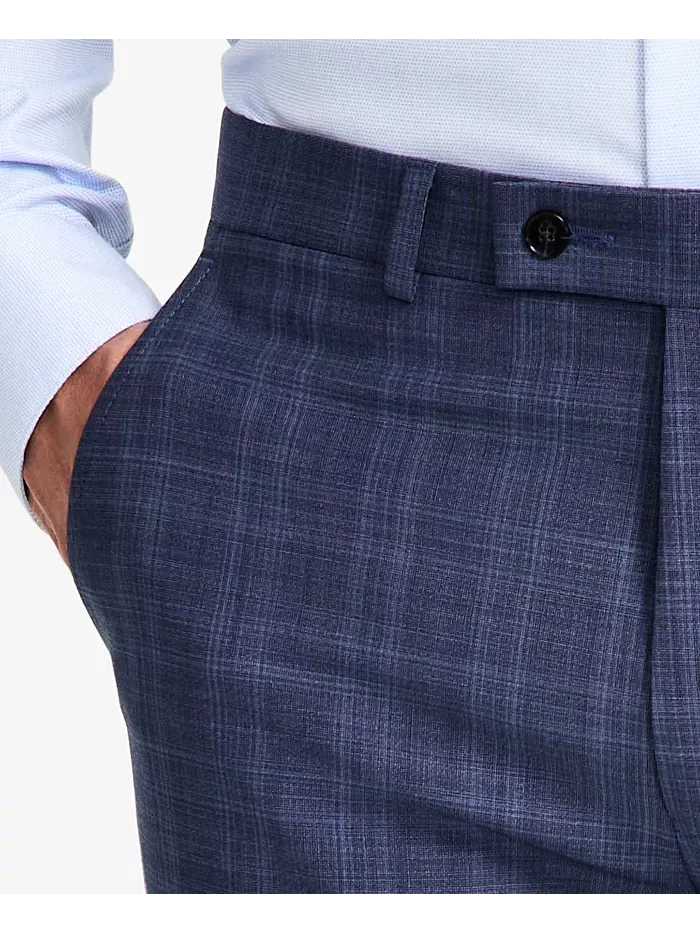 Мужские классические брюки Slim-Fit из шерстяной смеси Calvin Klein — изображение 6 из 7, синий