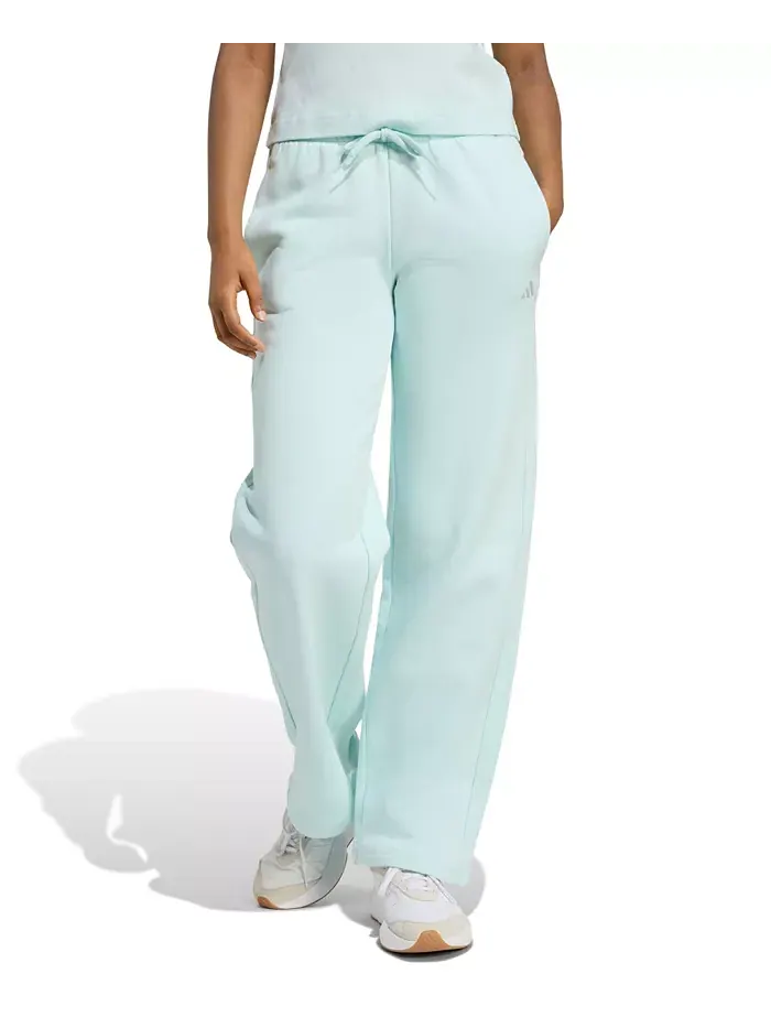 Женские брюки Essentials Feel Cozy Mid-Rise с открытым низом Adidas — изображение 1 из 5, зеленый