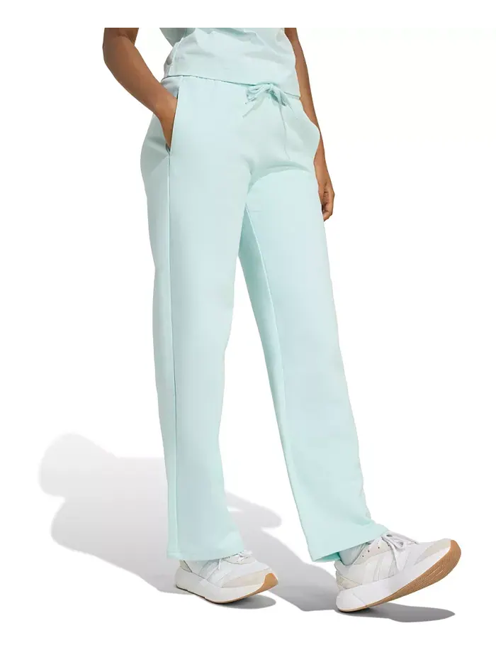 Женские брюки Essentials Feel Cozy Mid-Rise с открытым низом Adidas — изображение 2 из 5, зеленый