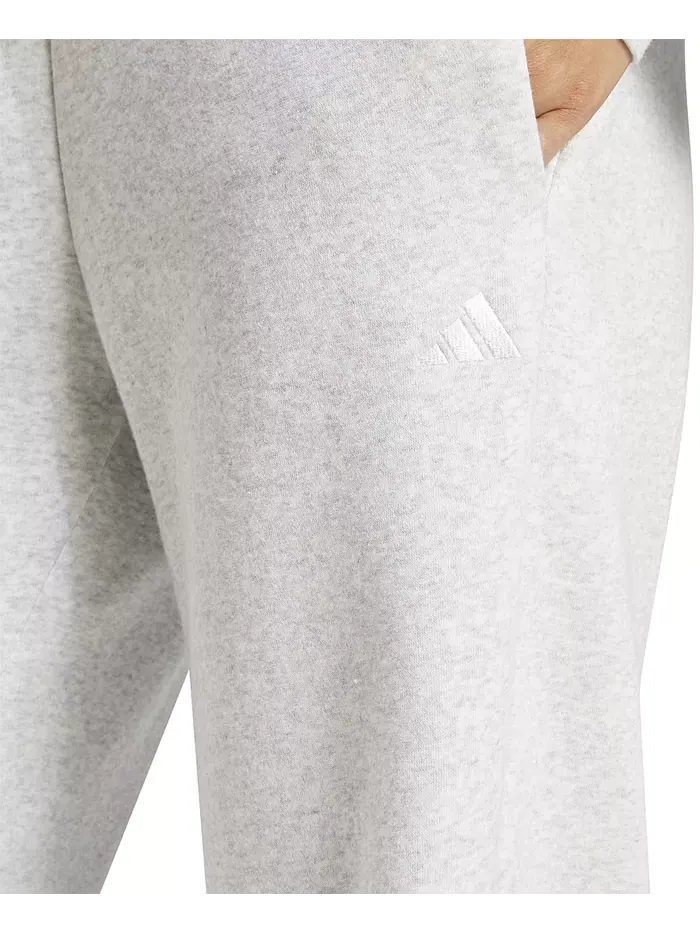 Женские брюки Essentials Feel Cozy Mid-Rise с открытым низом Adidas — изображение 3 из 4, серый
