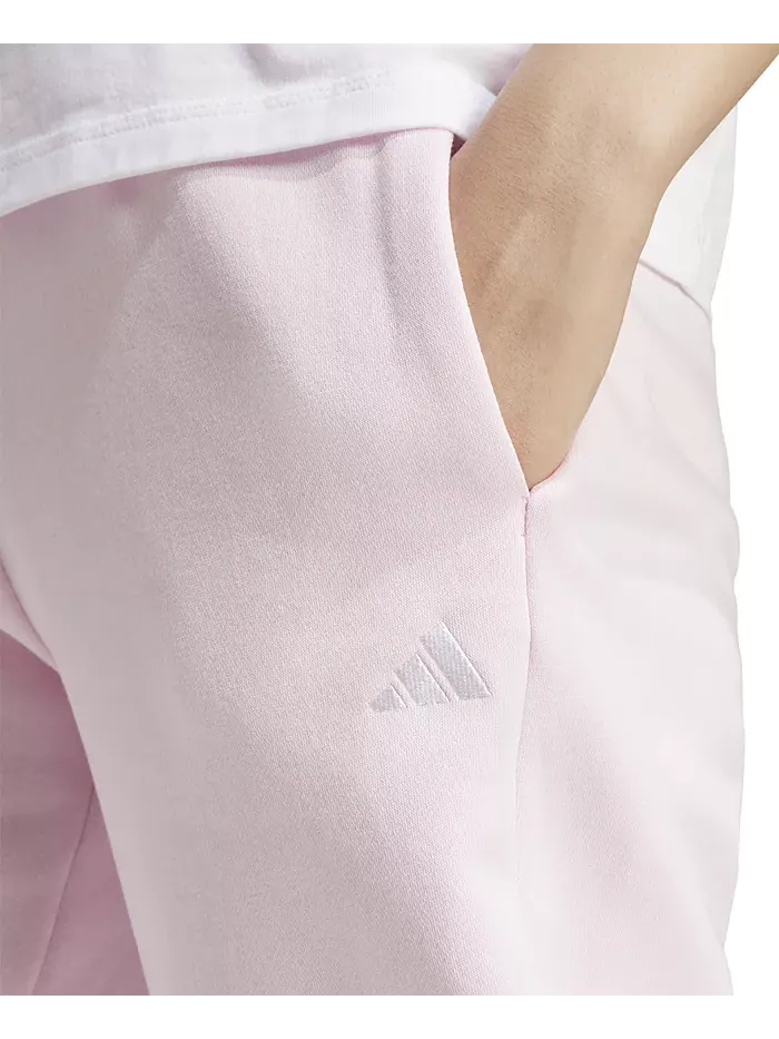 Женские брюки Feel Cozy со средней посадкой и открытым краем adidas — изображение 5 из 5, прозрачный розовый/белый