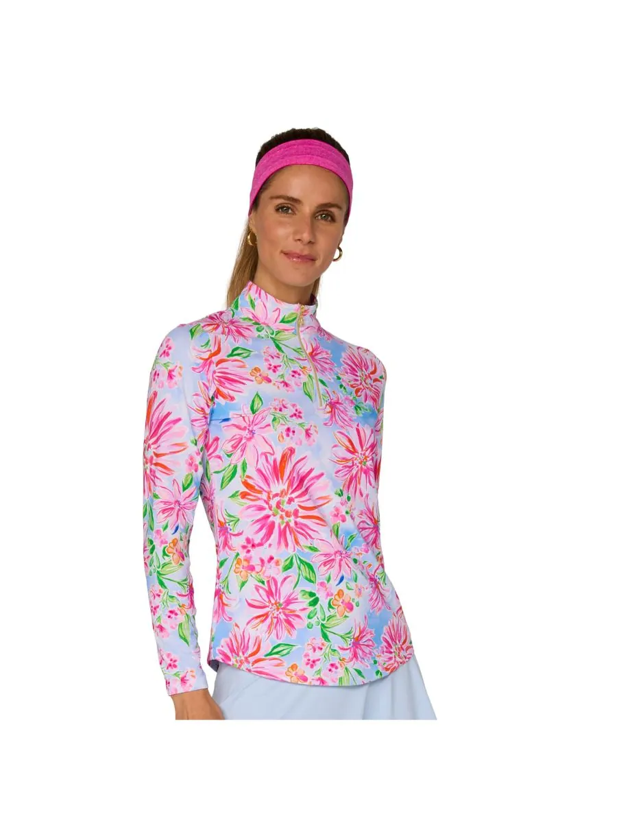Топ с длинными рукавами и воротником-стойкой от G Lifestyle G Lifestyle Clothing, Flower garden — изображение 1 из 4