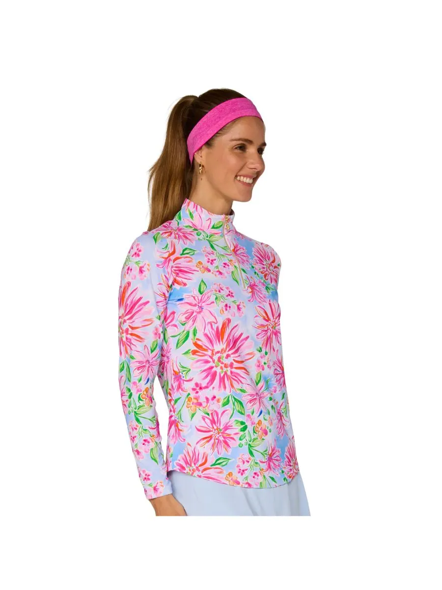 Топ с длинными рукавами и воротником-стойкой от G Lifestyle G Lifestyle Clothing, Flower garden — изображение 2 из 4