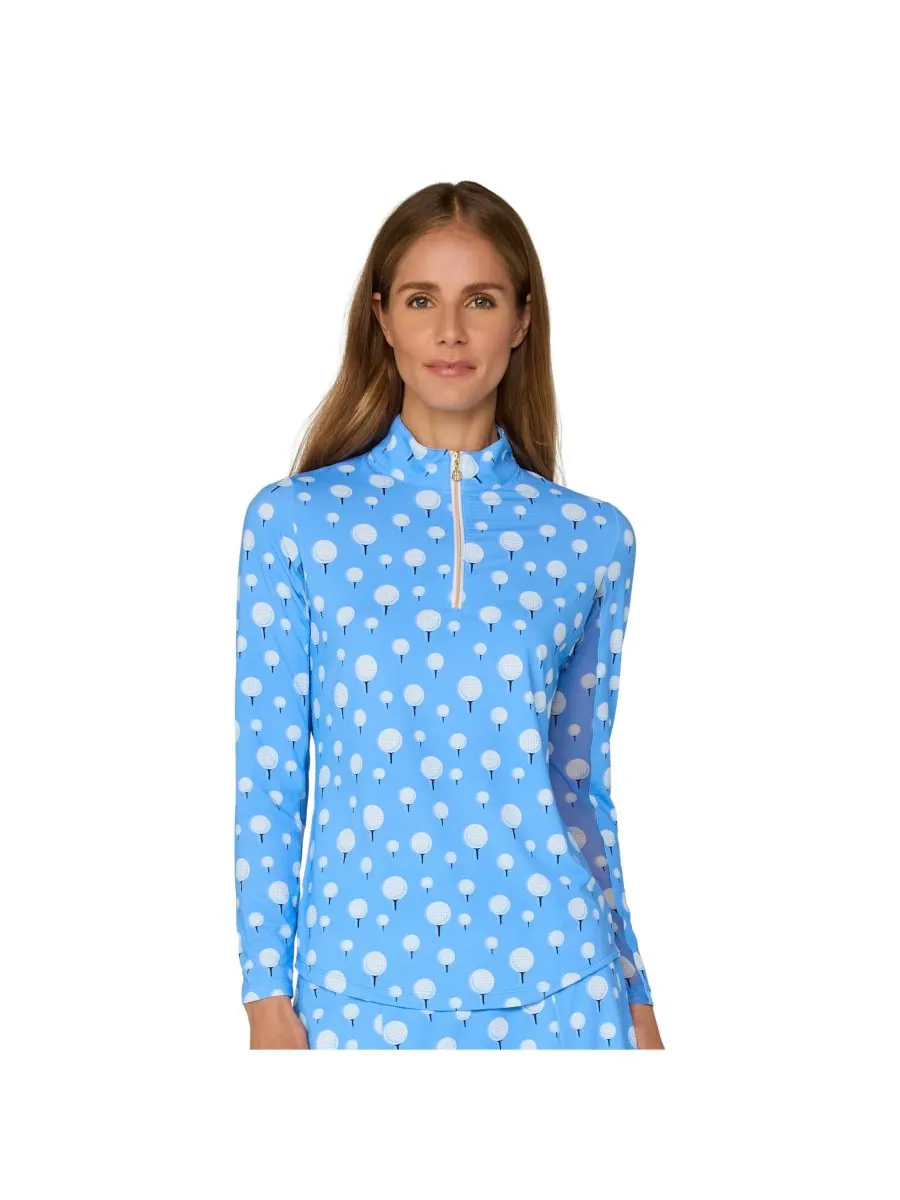 Топ с длинными рукавами и воротником-стойкой от G Lifestyle G Lifestyle Clothing, Tee it up bt.peri — изображение 1 из 3