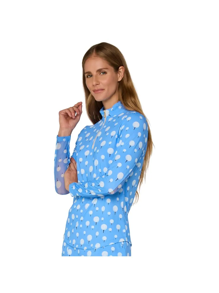 Топ с длинными рукавами и воротником-стойкой от G Lifestyle G Lifestyle Clothing, Tee it up bt.peri — изображение 2 из 3