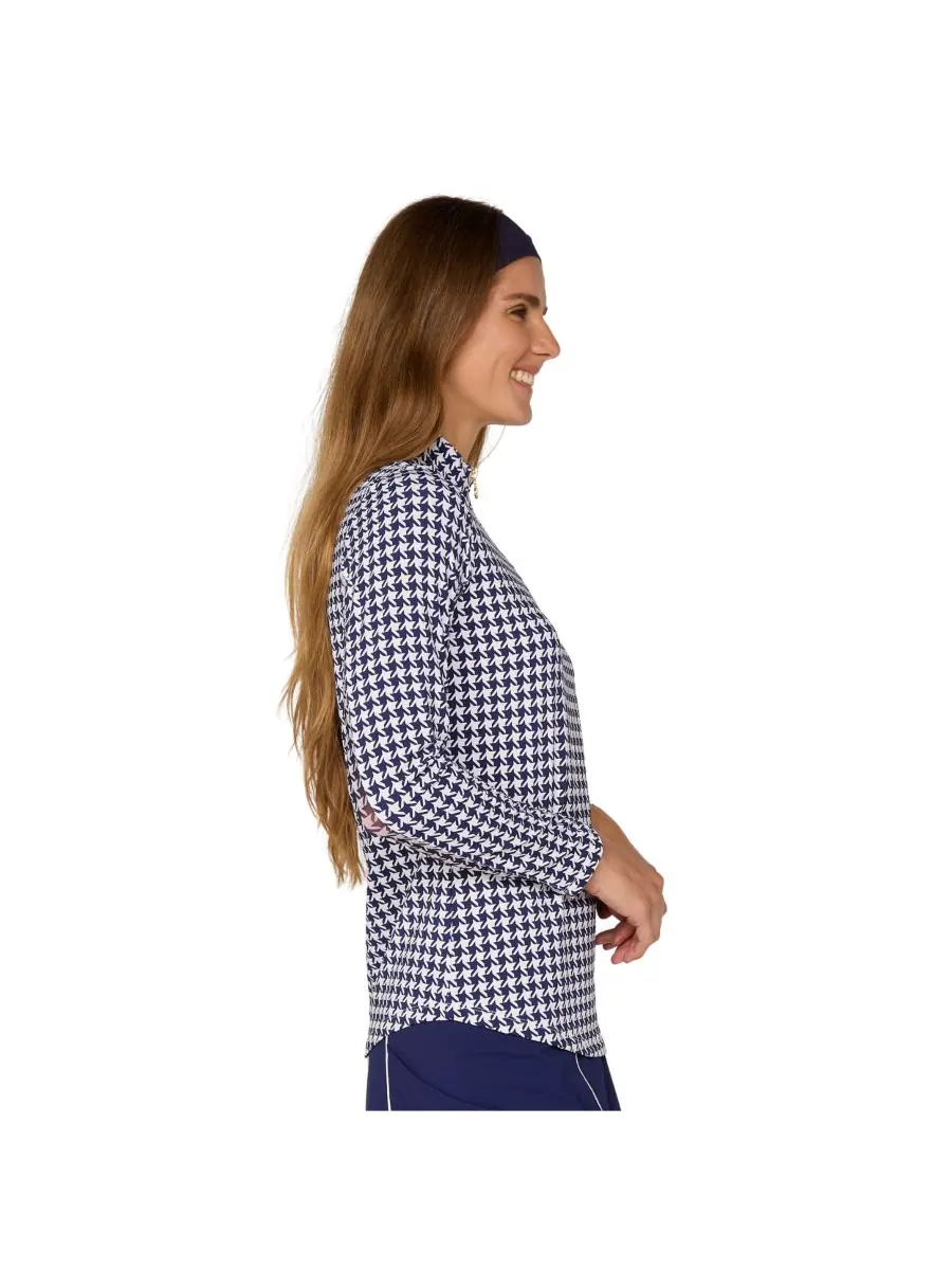 Топ с длинными рукавами и воротником-стойкой от G Lifestyle G Lifestyle Clothing — изображение 2 из 4, темно-синий