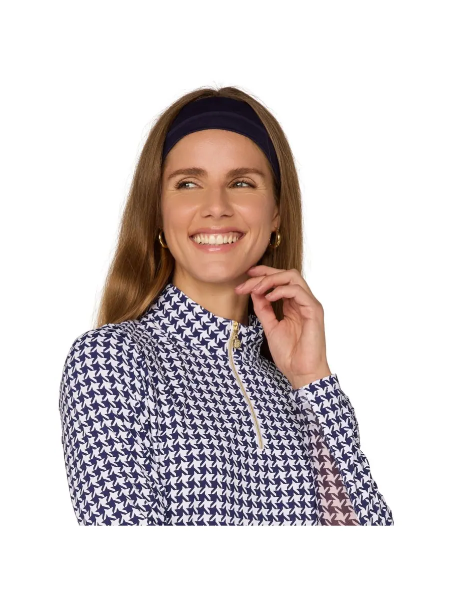 Топ с длинными рукавами и воротником-стойкой от G Lifestyle G Lifestyle Clothing — изображение 4 из 4, темно-синий