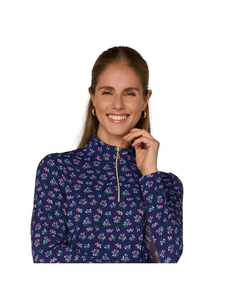 Топ с длинными рукавами и воротником-стойкой от G Lifestyle G Lifestyle Clothing — изображение 4 из 4, темно-синий