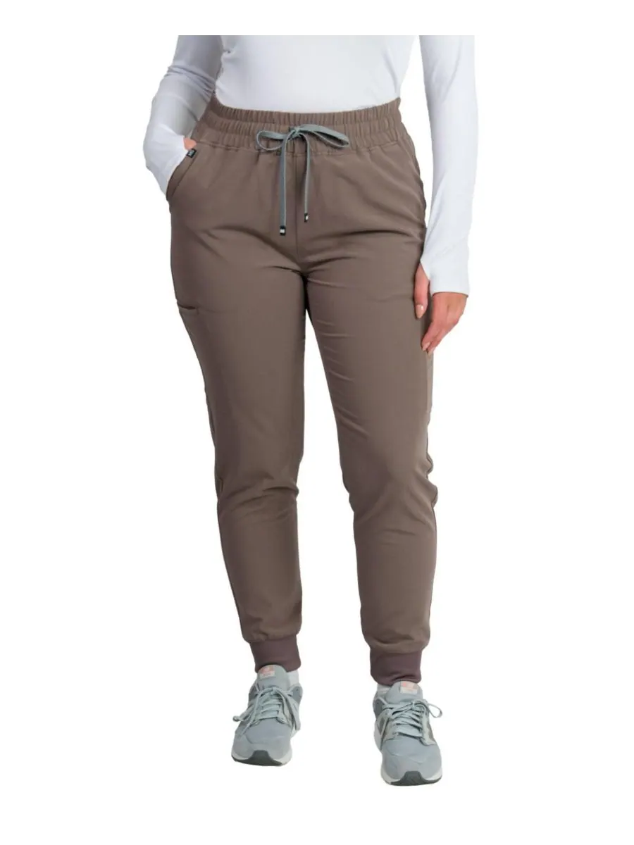 Женские спортивные брюки Madison Mid-rise Slim Jogger Scrub Pant Medgear — изображение 1 из 3, тауп