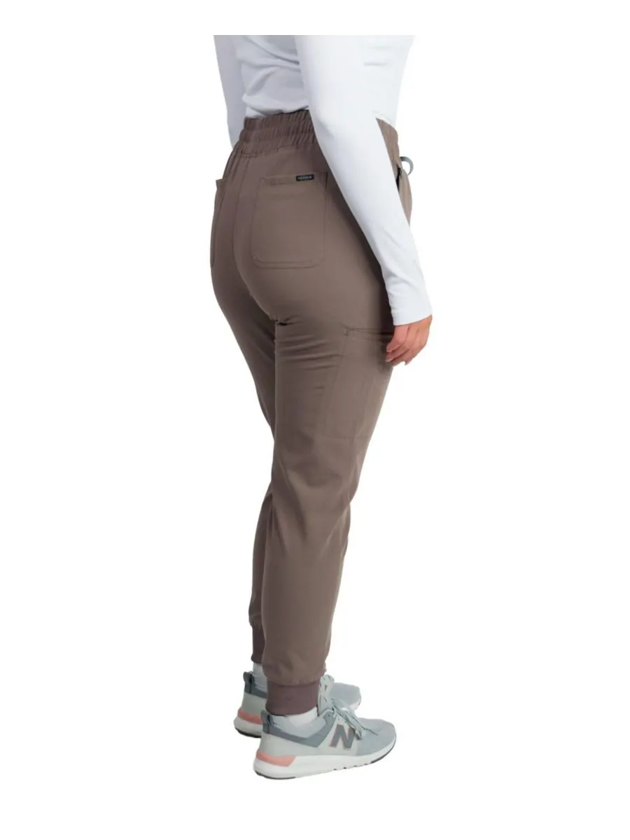 Женские спортивные брюки Madison Mid-rise Slim Jogger Scrub Pant Medgear — изображение 2 из 3, тауп