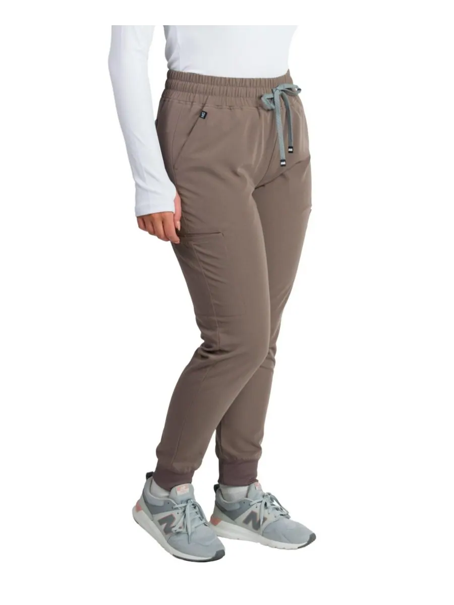 Женские спортивные брюки Madison Mid-rise Slim Jogger Scrub Pant Medgear — изображение 3 из 3, тауп