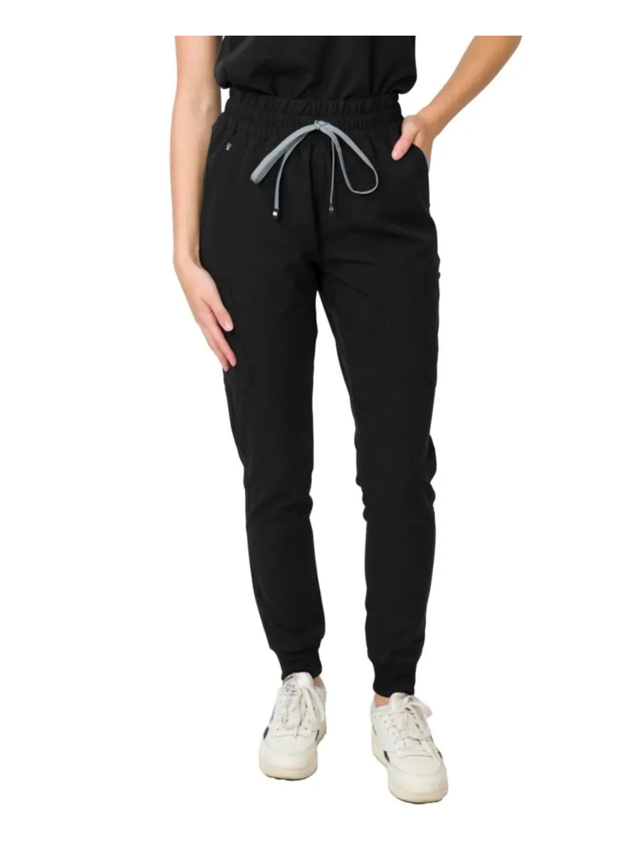 Женские спортивные брюки Madison Mid-rise Slim Jogger Scrub Pant Medgear — изображение 1 из 2, черный
