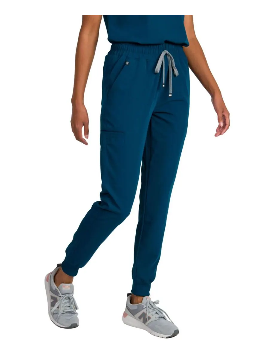 Женские спортивные брюки Madison Mid-rise Slim Jogger Scrub Pant Medgear — изображение 1 из 3, лазурный
