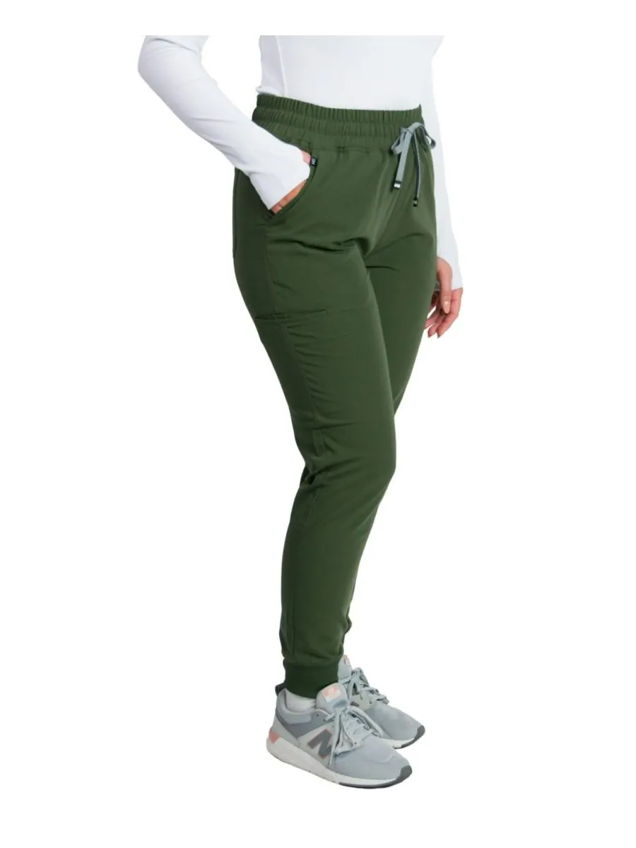 Женские спортивные брюки Madison Mid-rise Slim Jogger Scrub Pant Medgear — изображение 3 из 3, зеленый