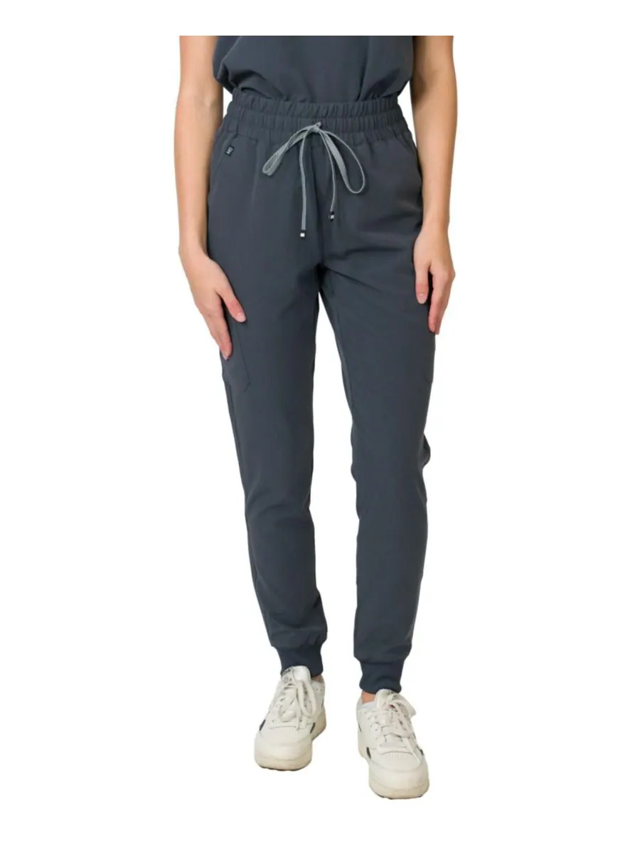 Женские спортивные брюки Madison Mid-rise Slim Jogger Scrub Pant Medgear — серый