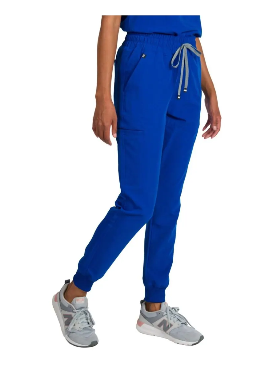 Женские спортивные брюки Madison Mid-rise Slim Jogger Scrub Pant Medgear — изображение 2 из 3, королевский синий