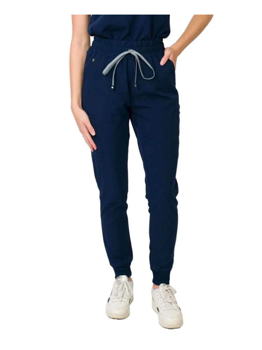 Женские спортивные брюки Madison Mid-rise Slim Jogger Scrub Pant Medgear — изображение 1 из 2, синий