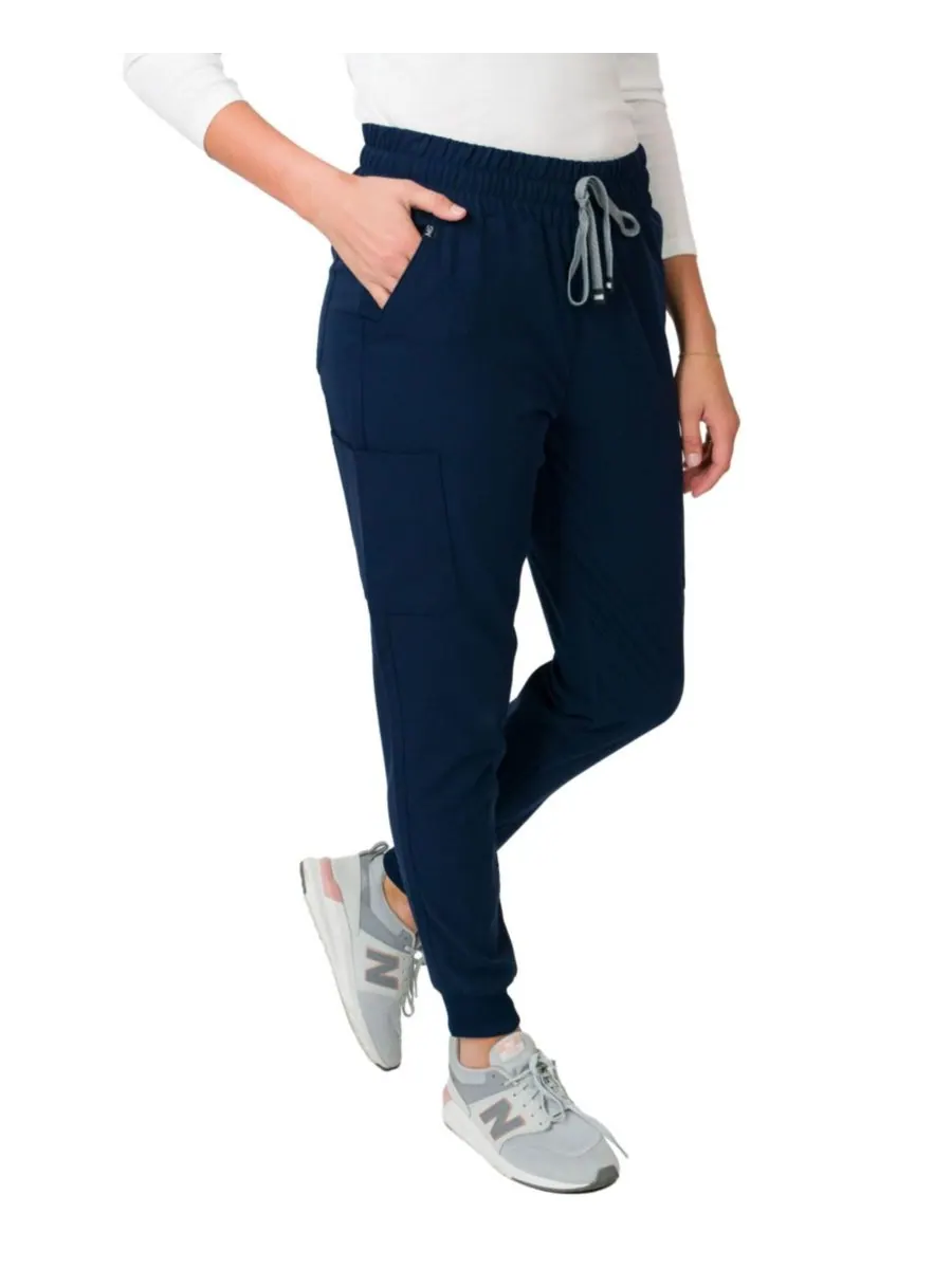 Женские спортивные брюки Madison Mid-rise Slim Jogger Scrub Pant Medgear — изображение 2 из 2, синий
