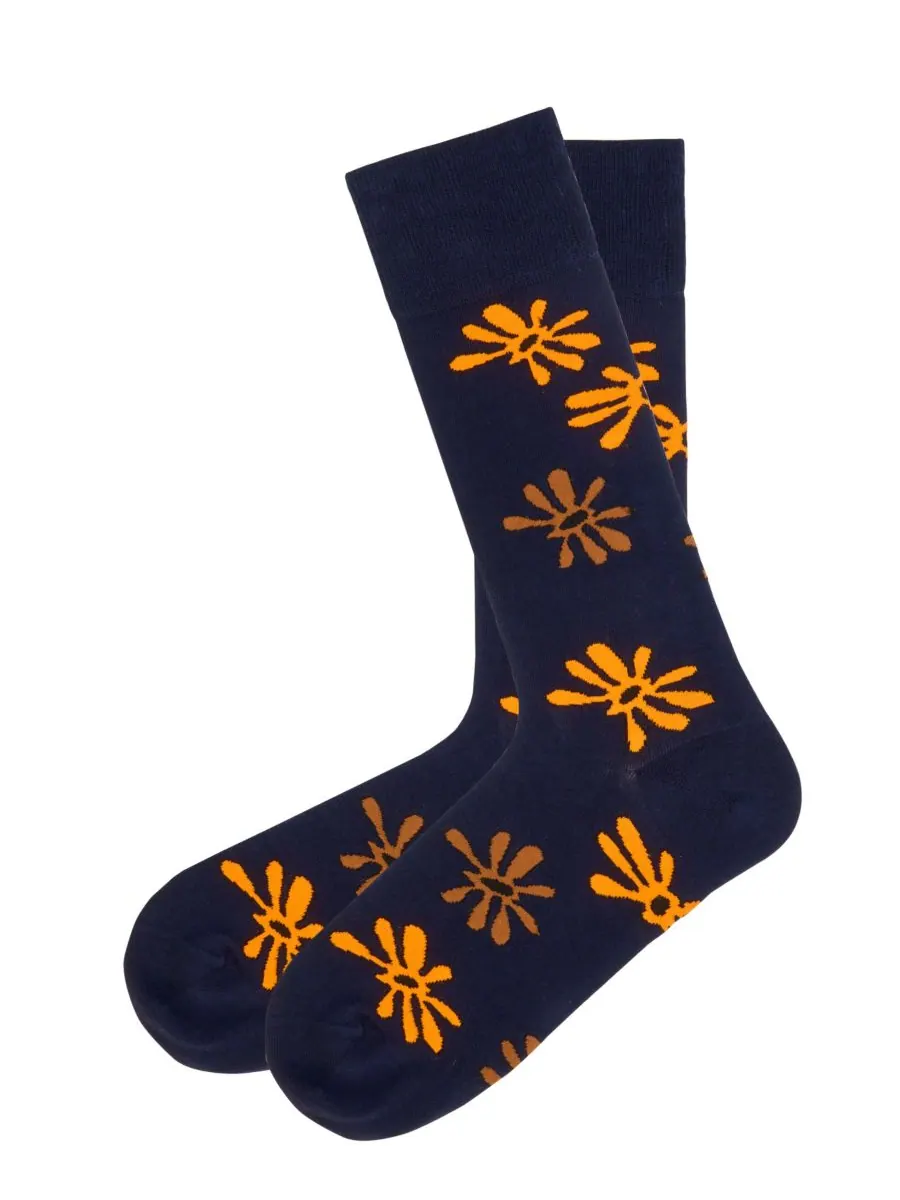 Мужские носки с цветочным рисунком Love Sock Company — синий