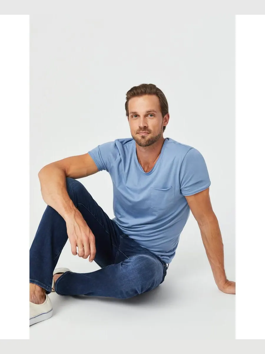 Мужские джинсы Jake Slim Leg Jeans темно-синего цвета, спортивный крой Mavi Jeans — изображение 5 из 5, темный индиго
